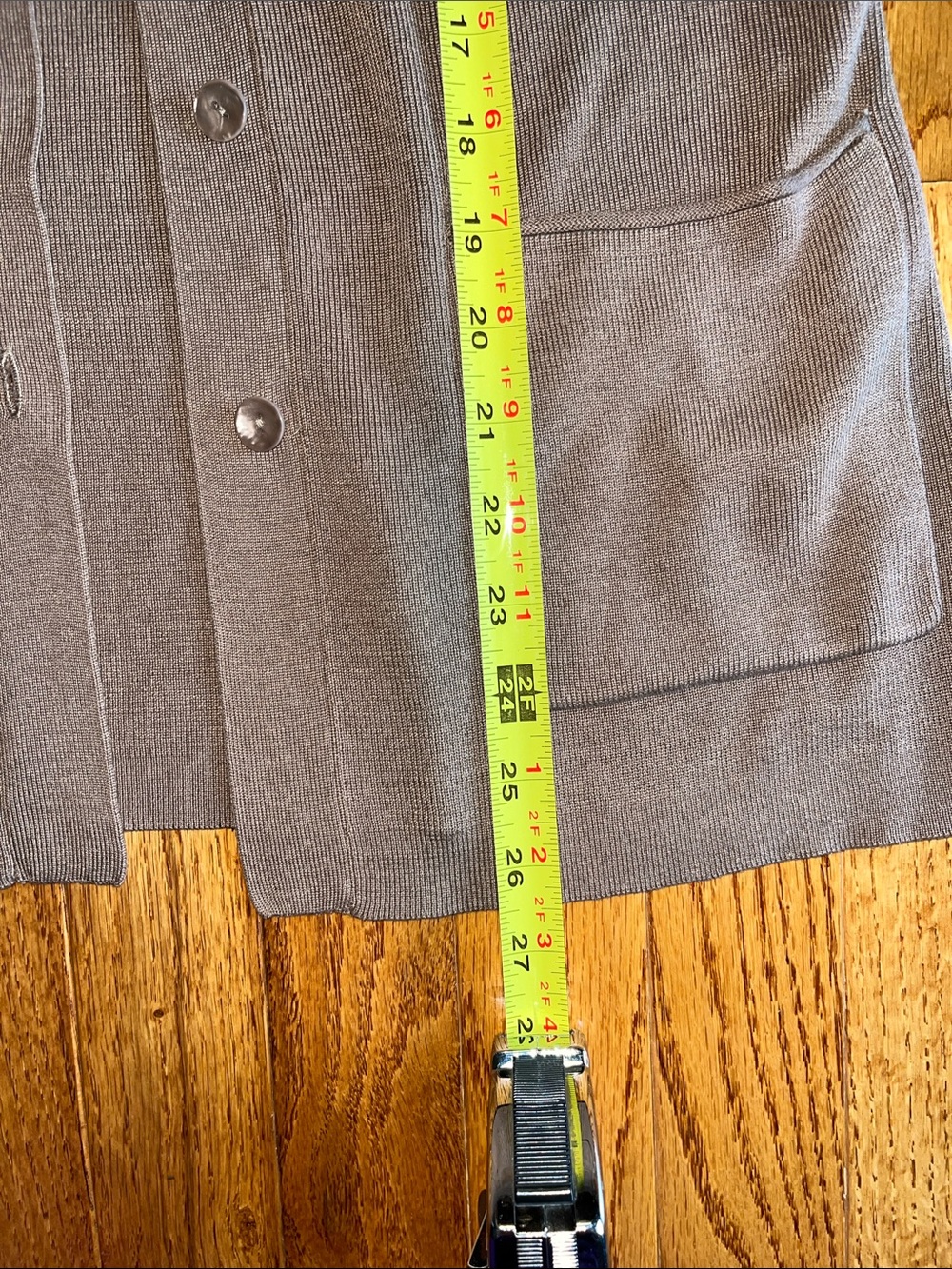 Coldwater Creek Taupe Short-Sleeve Cardigan - Picture 3 of 10
